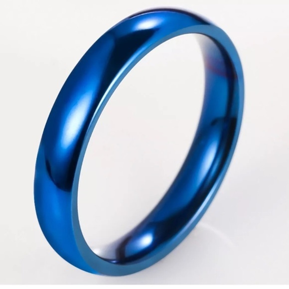 Other - Polished Titanium Blue Wedding Band/Ring Size: 5
